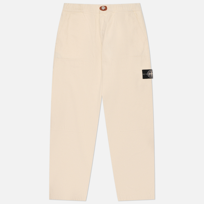 Мужские брюки Stone Island Recycled Cotton Canvas Cargo Raw Beauty