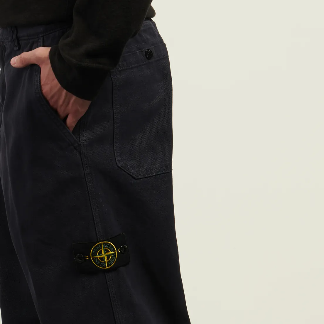 Stone Island Мужские брюки Organic Panama Cotton Old Effect
