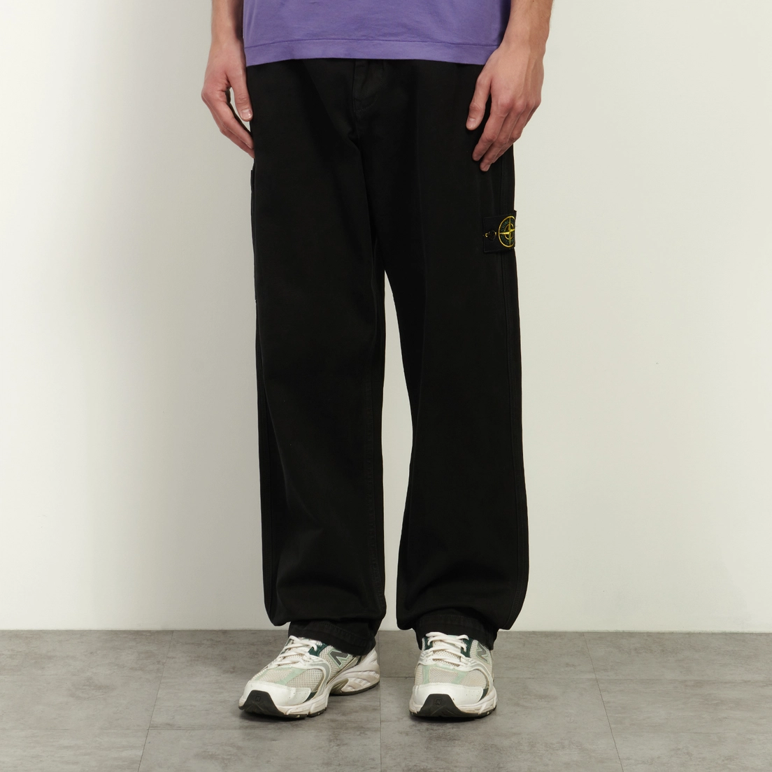 Stone Island Мужские брюки Organic Panama Cotton Old Effect