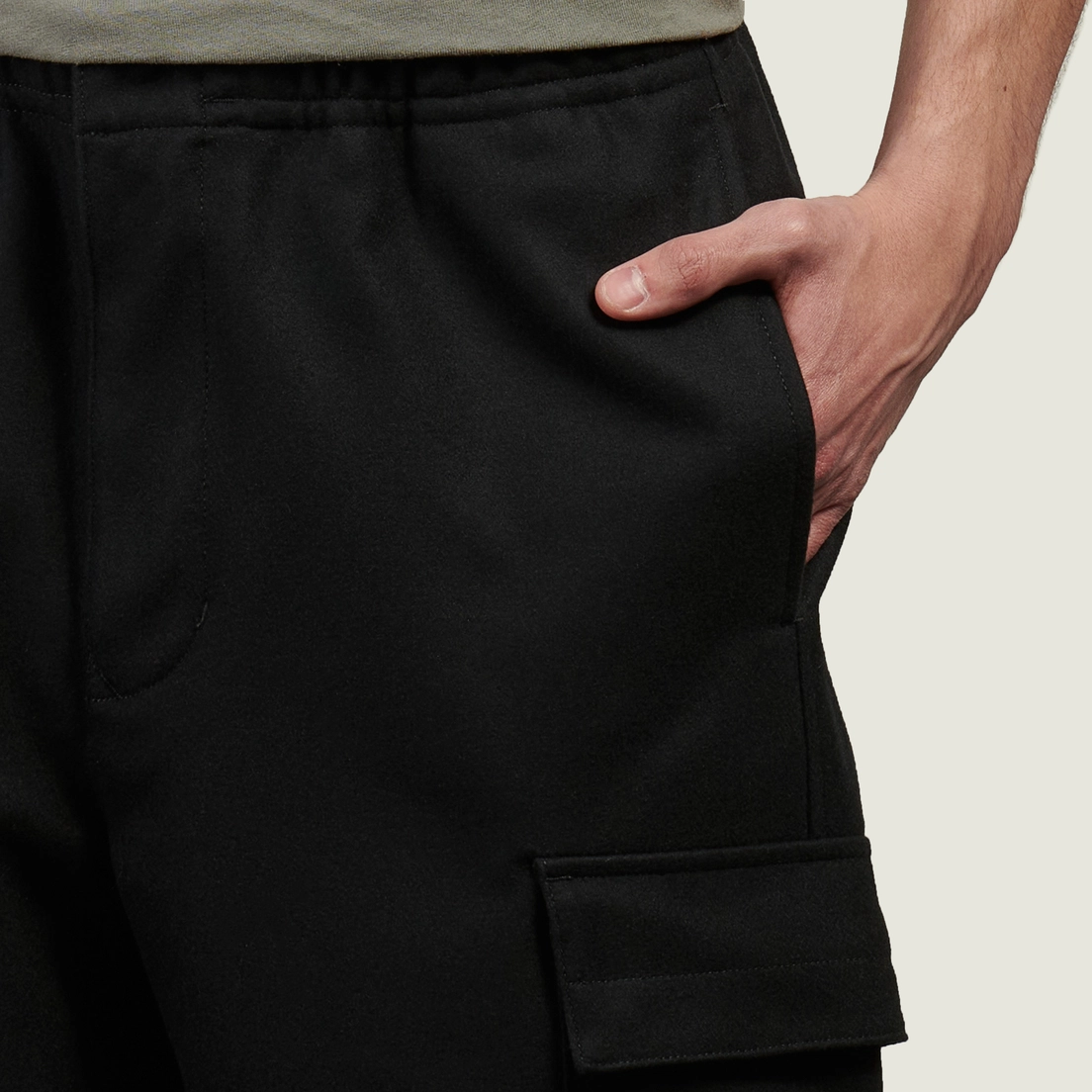 Stone Island Мужские брюки Ghost Piece Wool Nylon Flannel