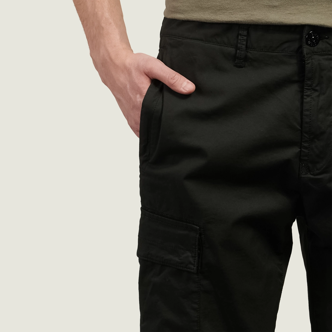 Stone Island Мужские брюки Supima Cotton Twill Stretch-TC Regular Tapered