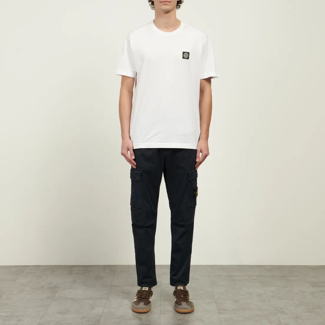 Stone Island Мужские брюки Stretch Organic Broken Twill Cotton Old Effect Regular Tapered