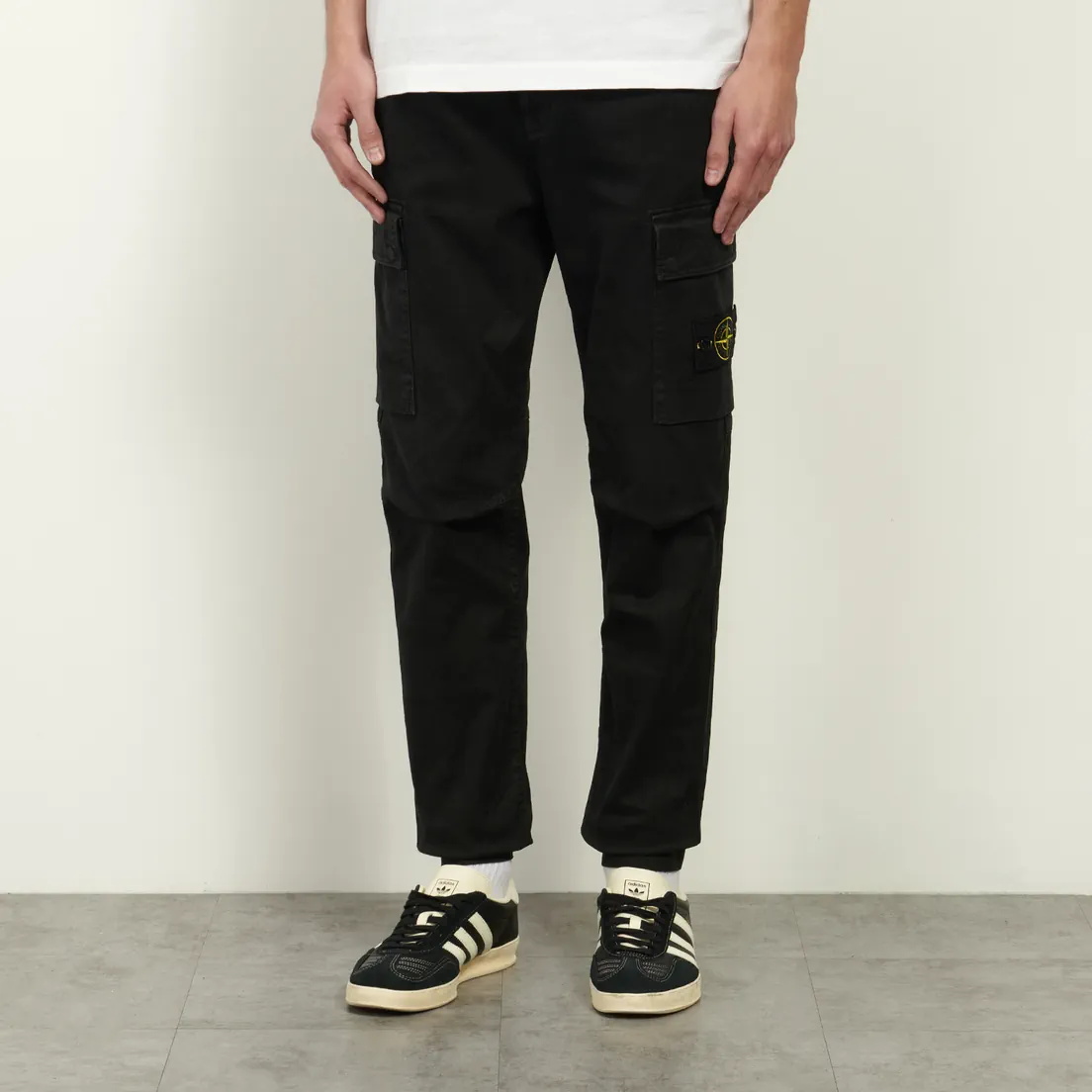 Stone Island Мужские брюки Stretch Organic Broken Twill Cotton Old Effect Regular Tapered
