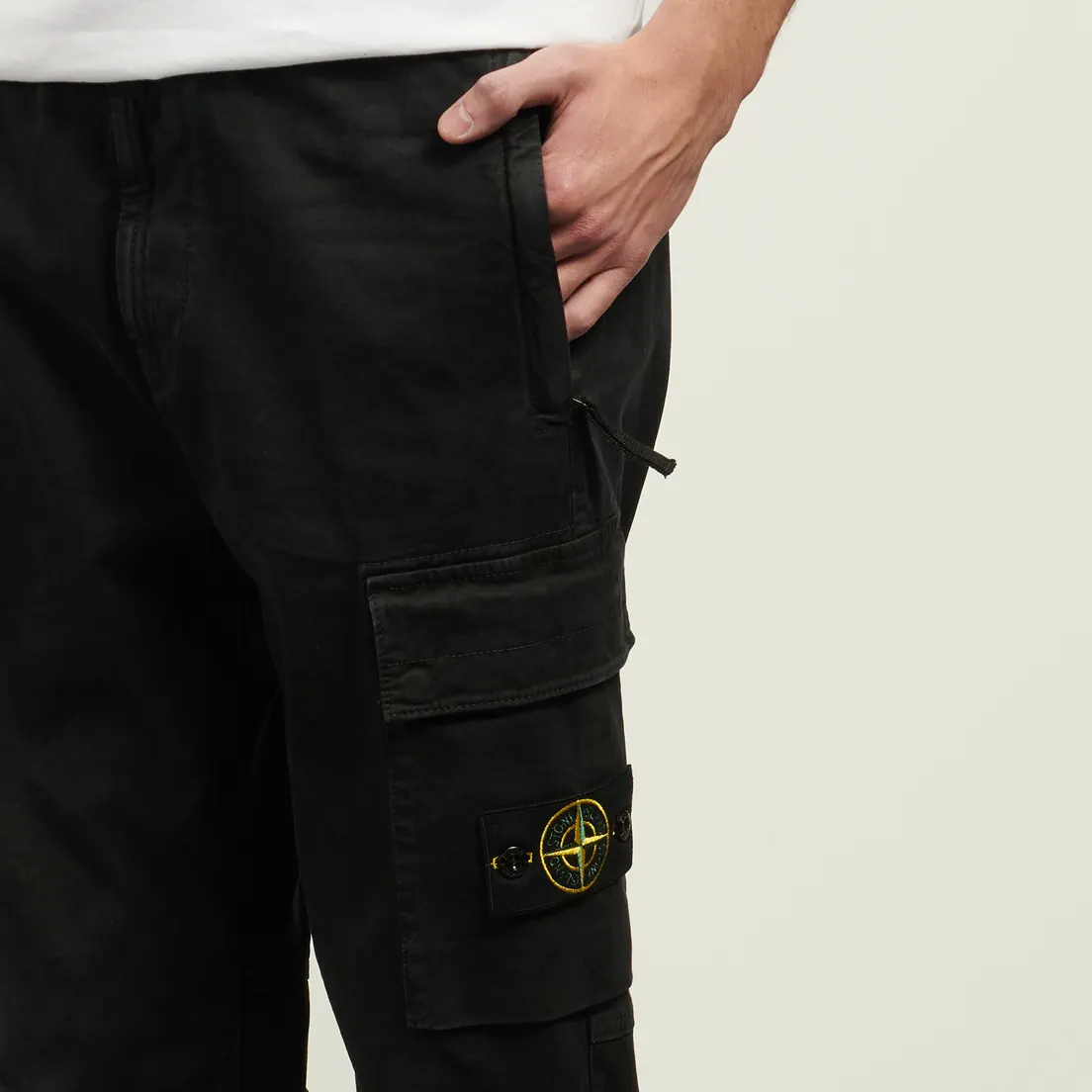Stone Island Мужские брюки Stretch Organic Broken Twill Cotton Old Effect Regular Tapered
