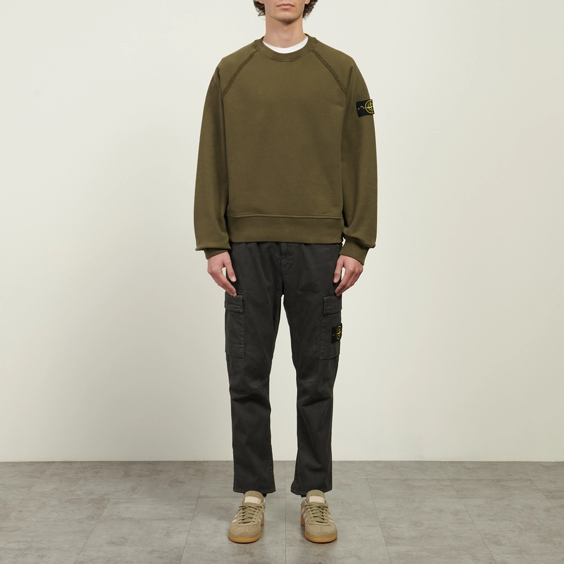 Stone Island Мужские брюки Stretch Organic Broken Twill Cotton Old Effect Regular Tapered