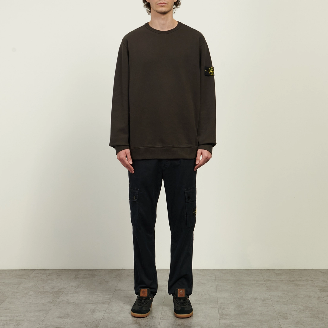 Stone Island Мужские брюки Stretch Organic Broken Twill Cotton Old Effect Slim