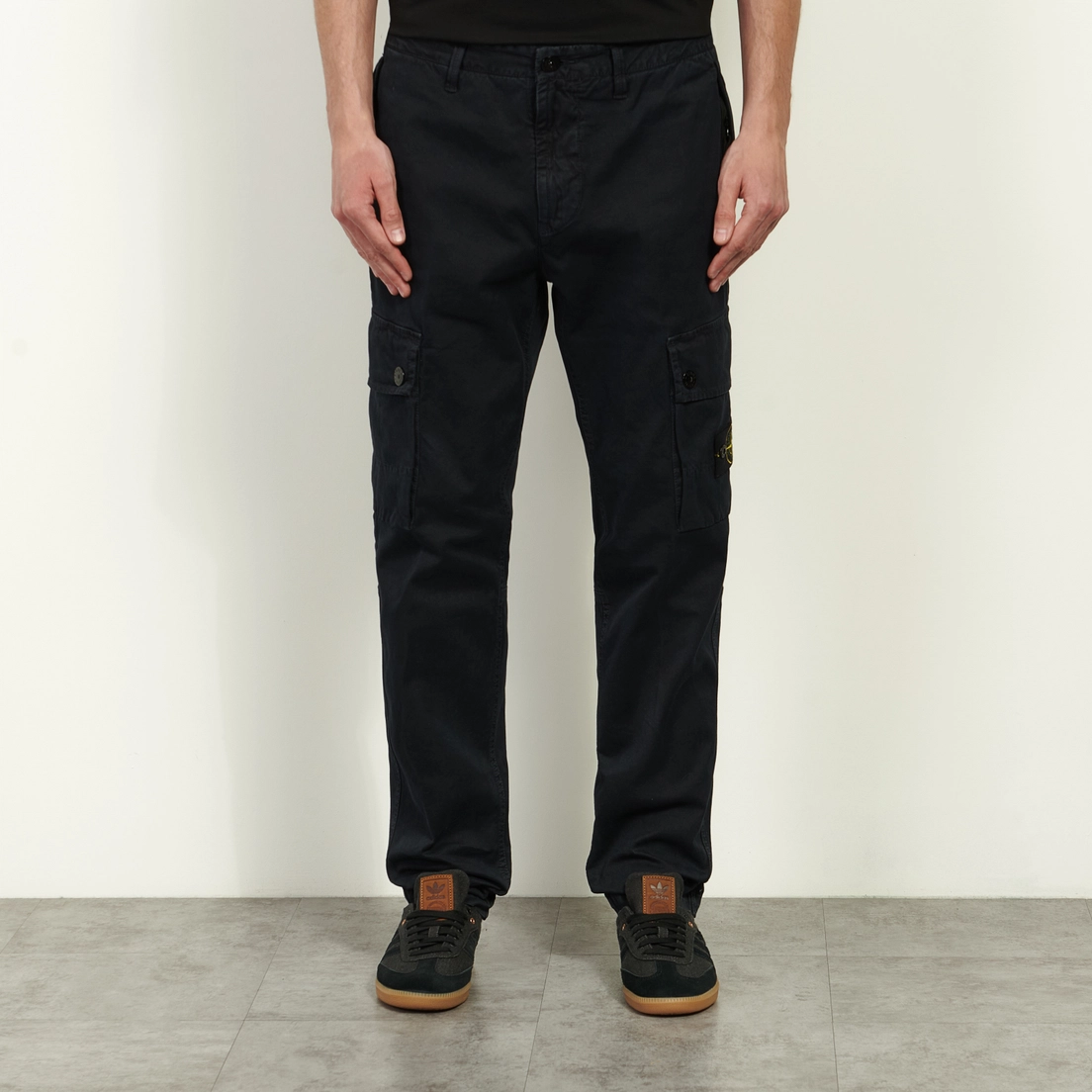 Stone Island Мужские брюки Stretch Organic Broken Twill Cotton Old Effect Slim