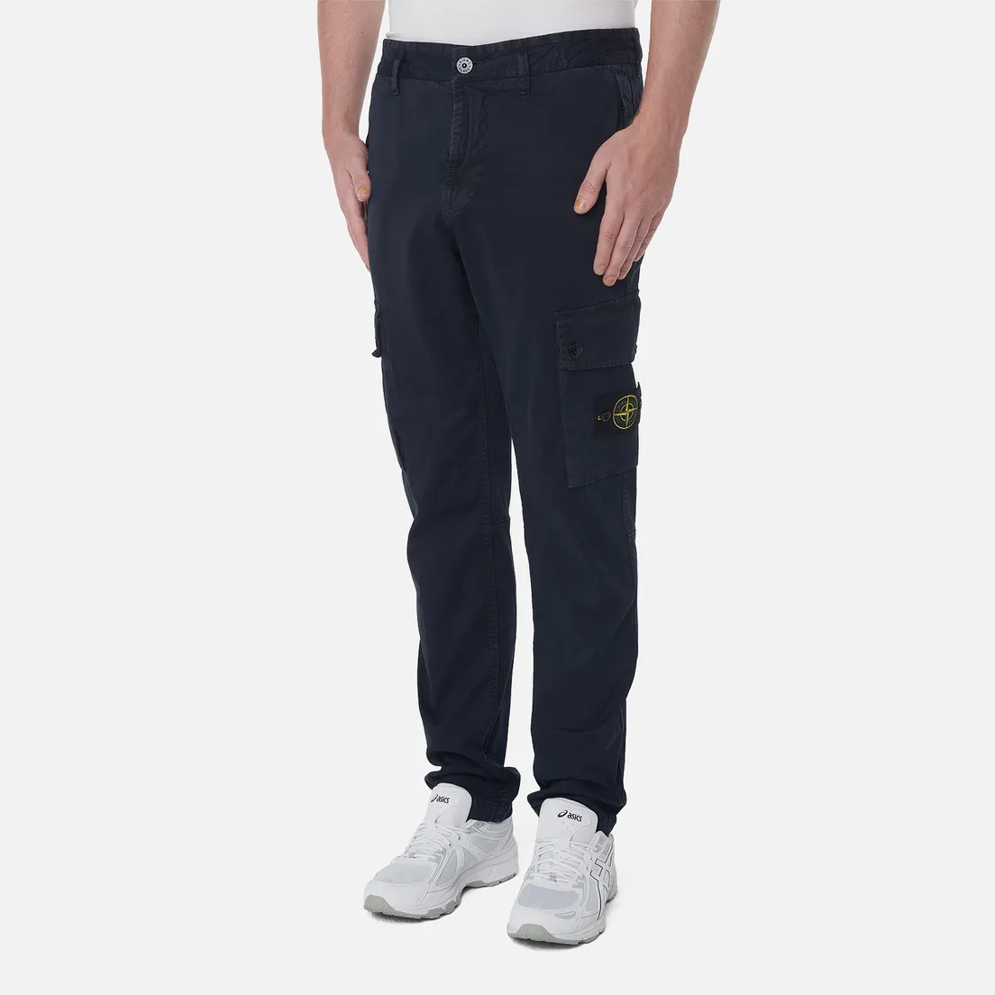 Stone Island Мужские брюки Stretch Organic Broken Twill Cotton Old Effect Slim