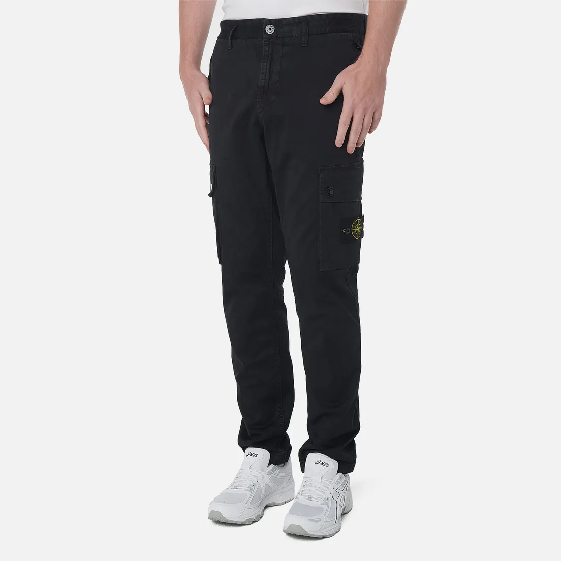 Stone Island Мужские брюки Stretch Organic Broken Twill Cotton Old Effect Slim