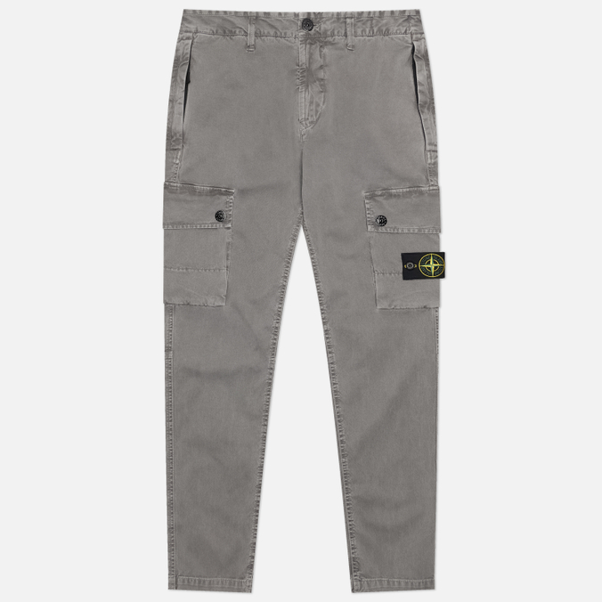 Мужские брюки Stone Island Stretch Organic Broken Twill Cotton Old Effect Slim