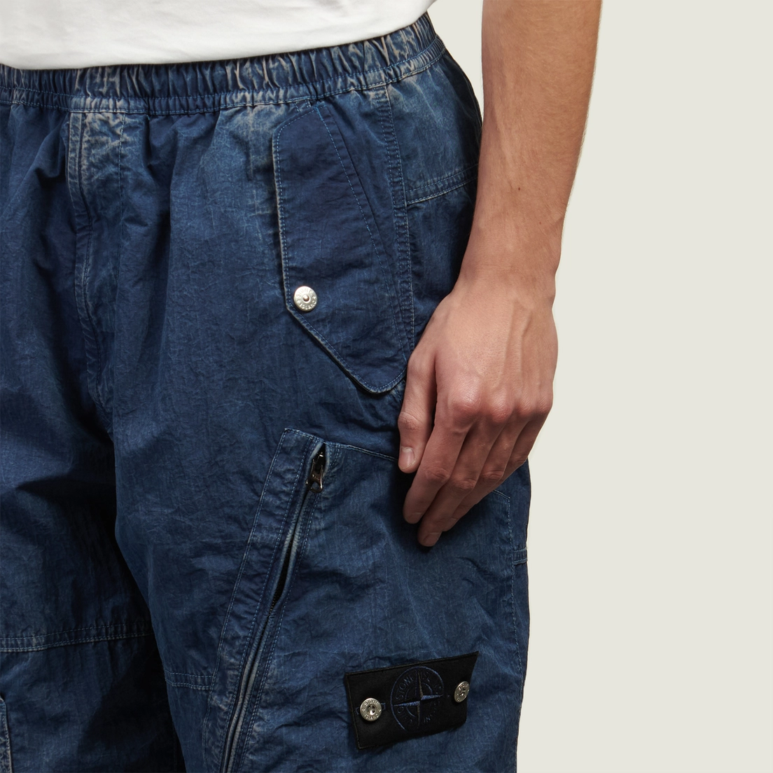 Stone Island Мужские брюки Hollow Fibre Nylon Indigo-TC