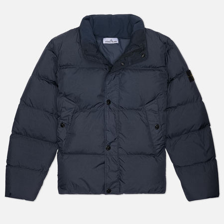 Мужской пуховик Stone Island Crinkle Reps NY, цвет синий, размер L