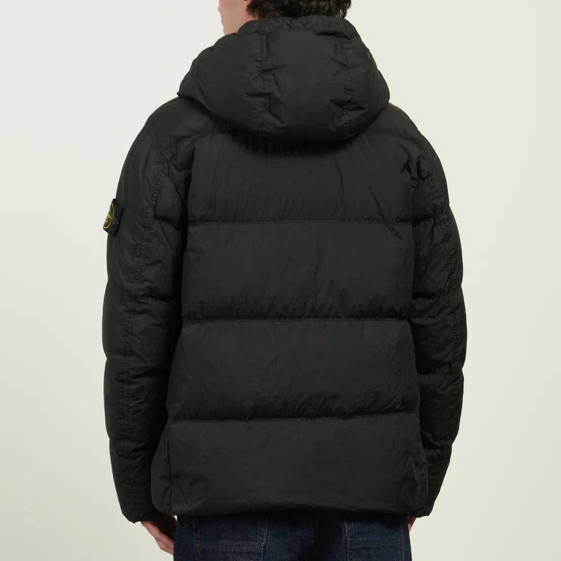 Stone Island Мужской пуховик Crinkle Reps NY Hooded