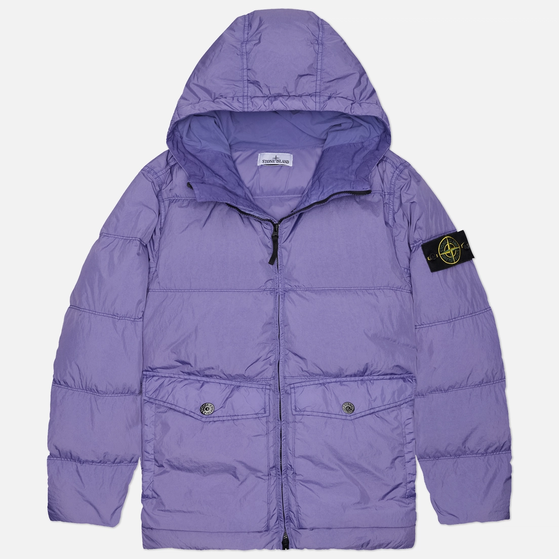 Stone Island Мужской пуховик Crinkle Reps NY Hooded