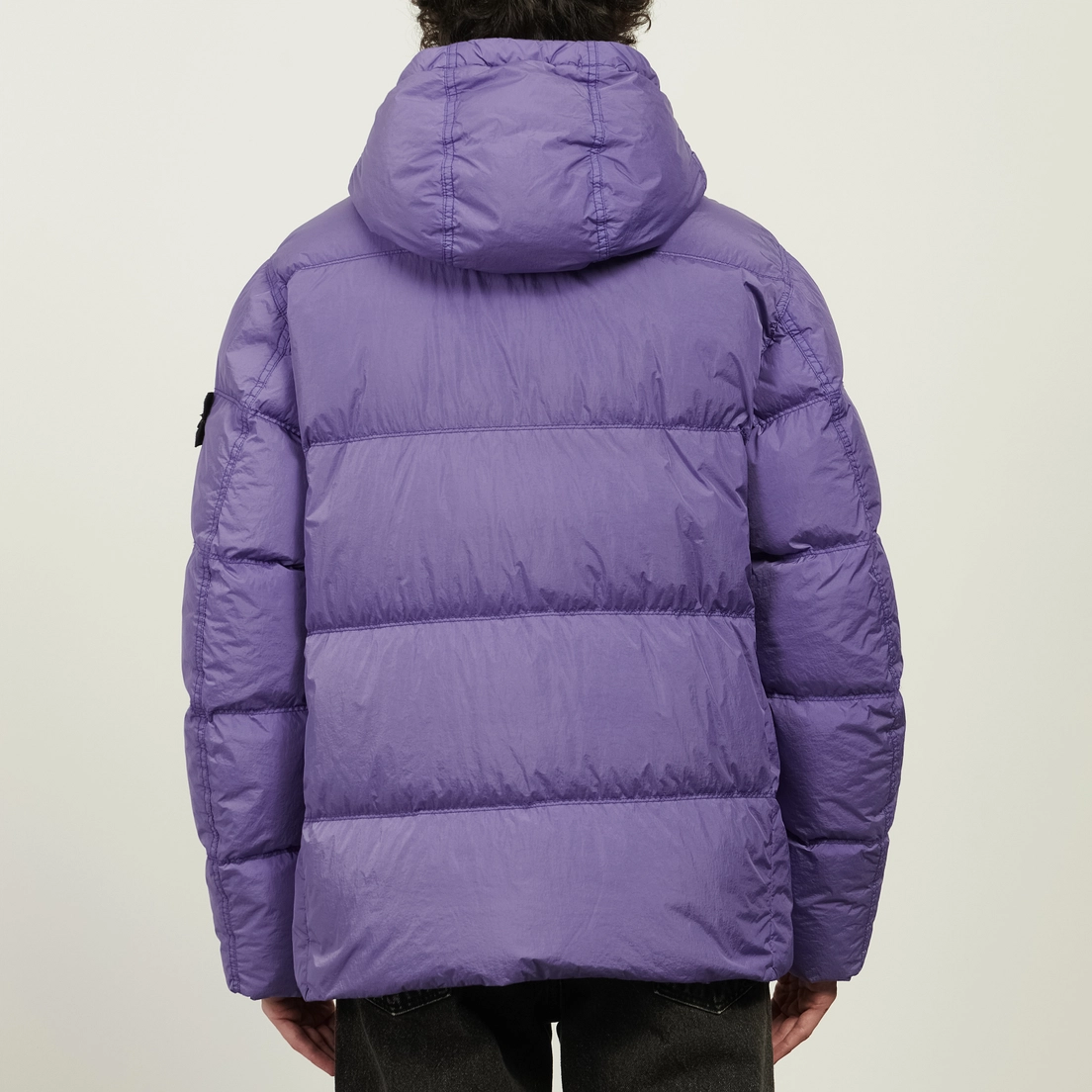 Stone Island Мужской пуховик Crinkle Reps NY Hooded