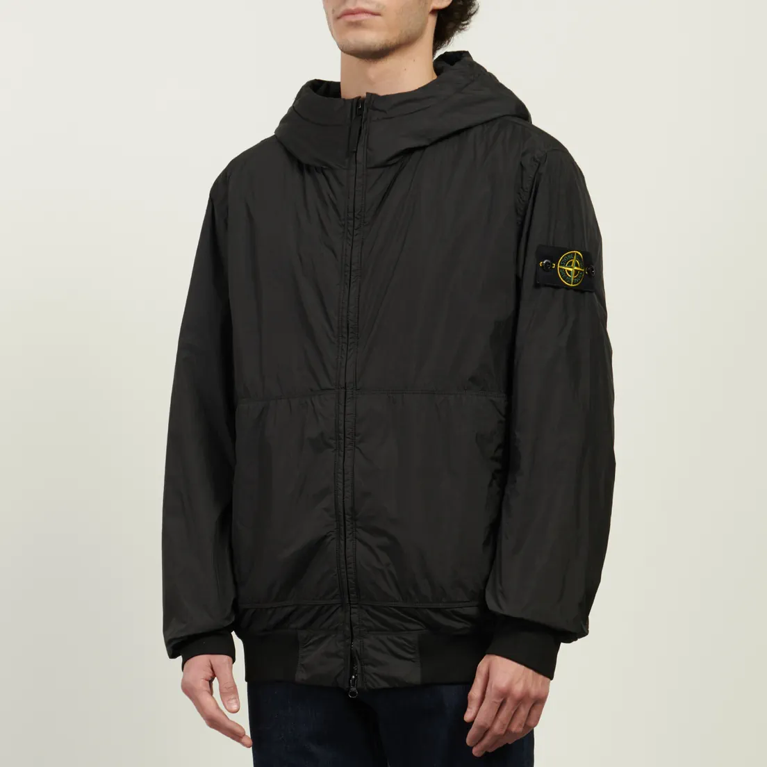 Stone Island Мужская демисезонная куртка Crinkle Reps NY Padded Hooded
