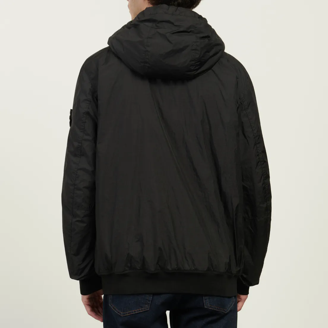 Stone Island Мужская демисезонная куртка Crinkle Reps NY Padded Hooded