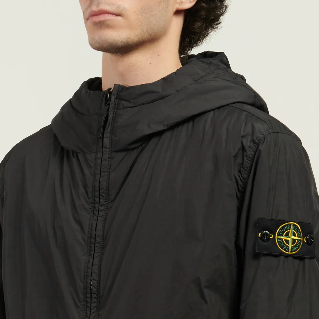 Stone Island Мужская демисезонная куртка Crinkle Reps NY Padded Hooded
