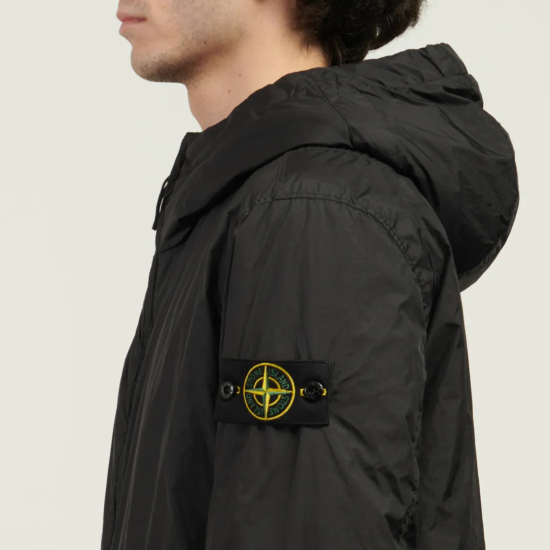 Stone Island Мужская демисезонная куртка Crinkle Reps NY Padded Hooded