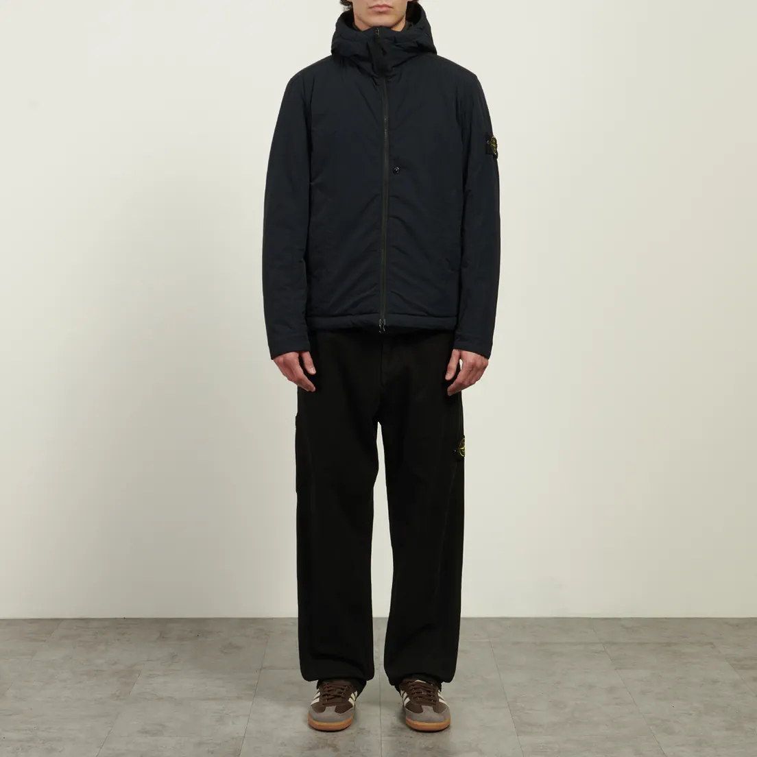 Stone Island Мужская демисезонная куртка Micro Twill Padded Hooded