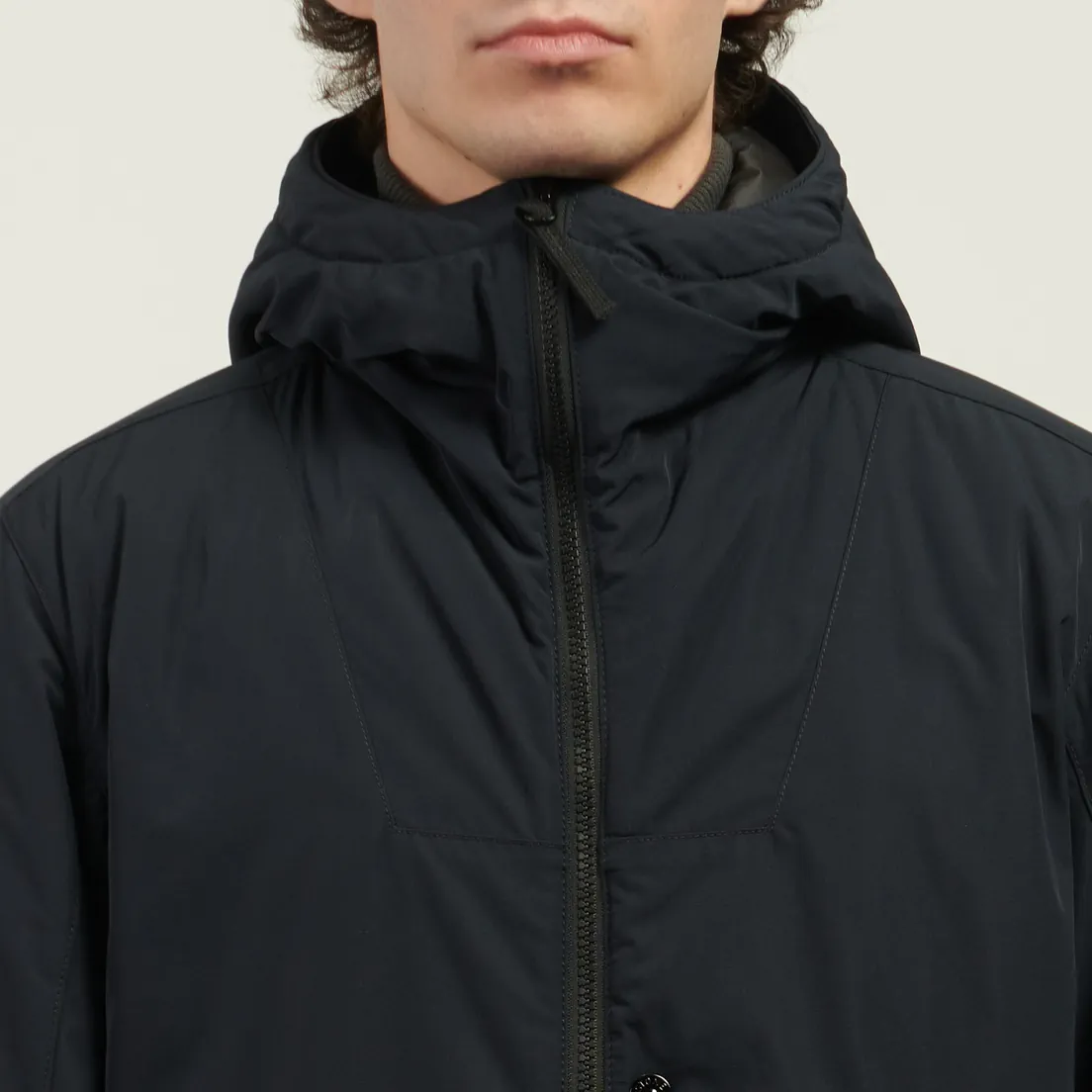 Stone Island Мужская демисезонная куртка Micro Twill Padded Hooded