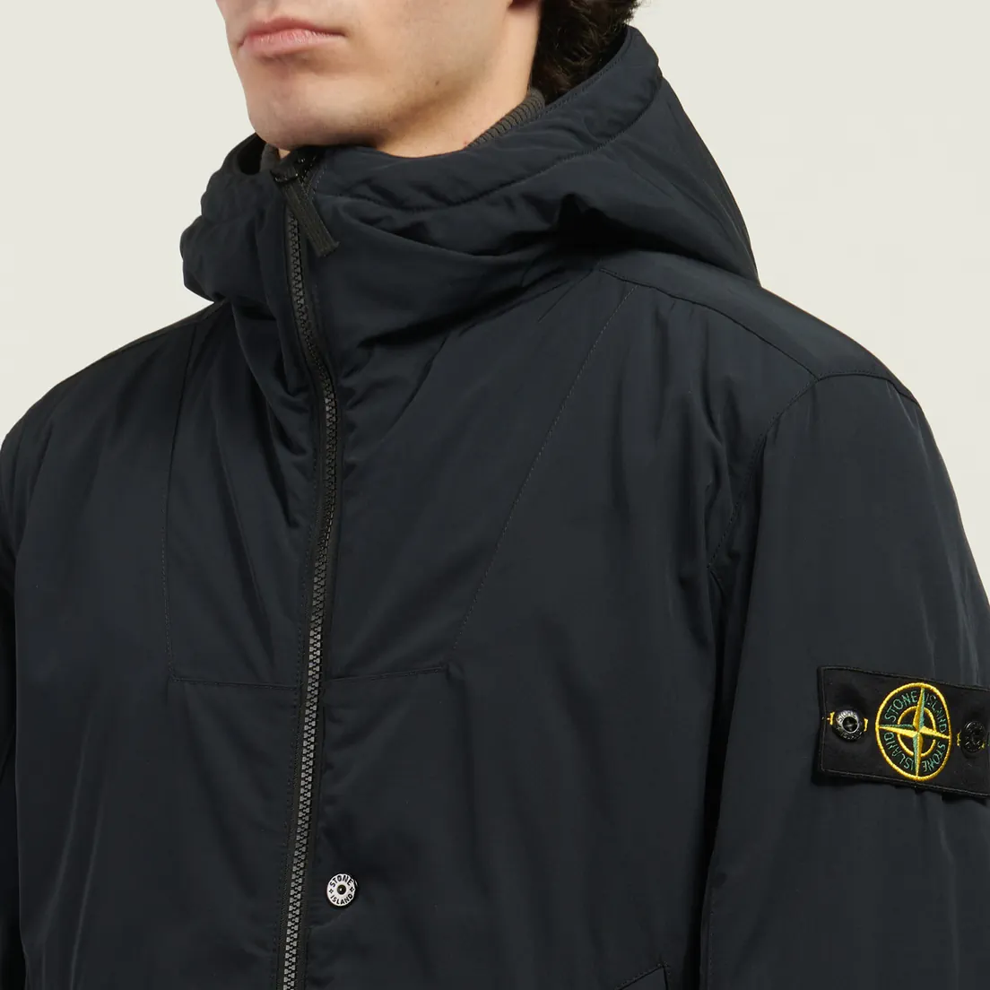 Stone Island Мужская демисезонная куртка Micro Twill Padded Hooded