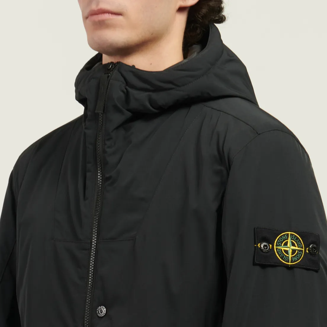 Stone Island Мужская демисезонная куртка Micro Twill Padded Hooded