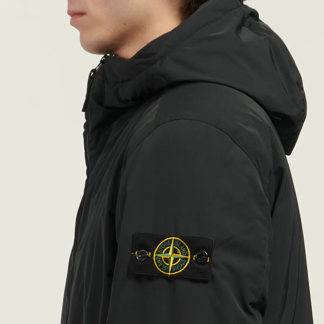 Stone Island Мужская демисезонная куртка Micro Twill Padded Hooded