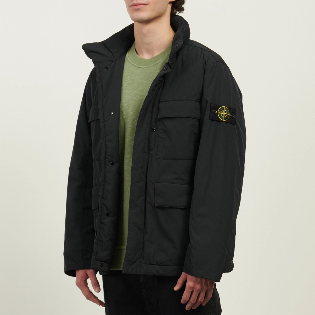 Stone Island Мужская демисезонная куртка Micro Twill Padded Field