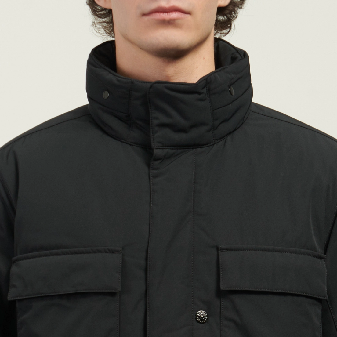 Stone Island Мужская демисезонная куртка Micro Twill Padded Field