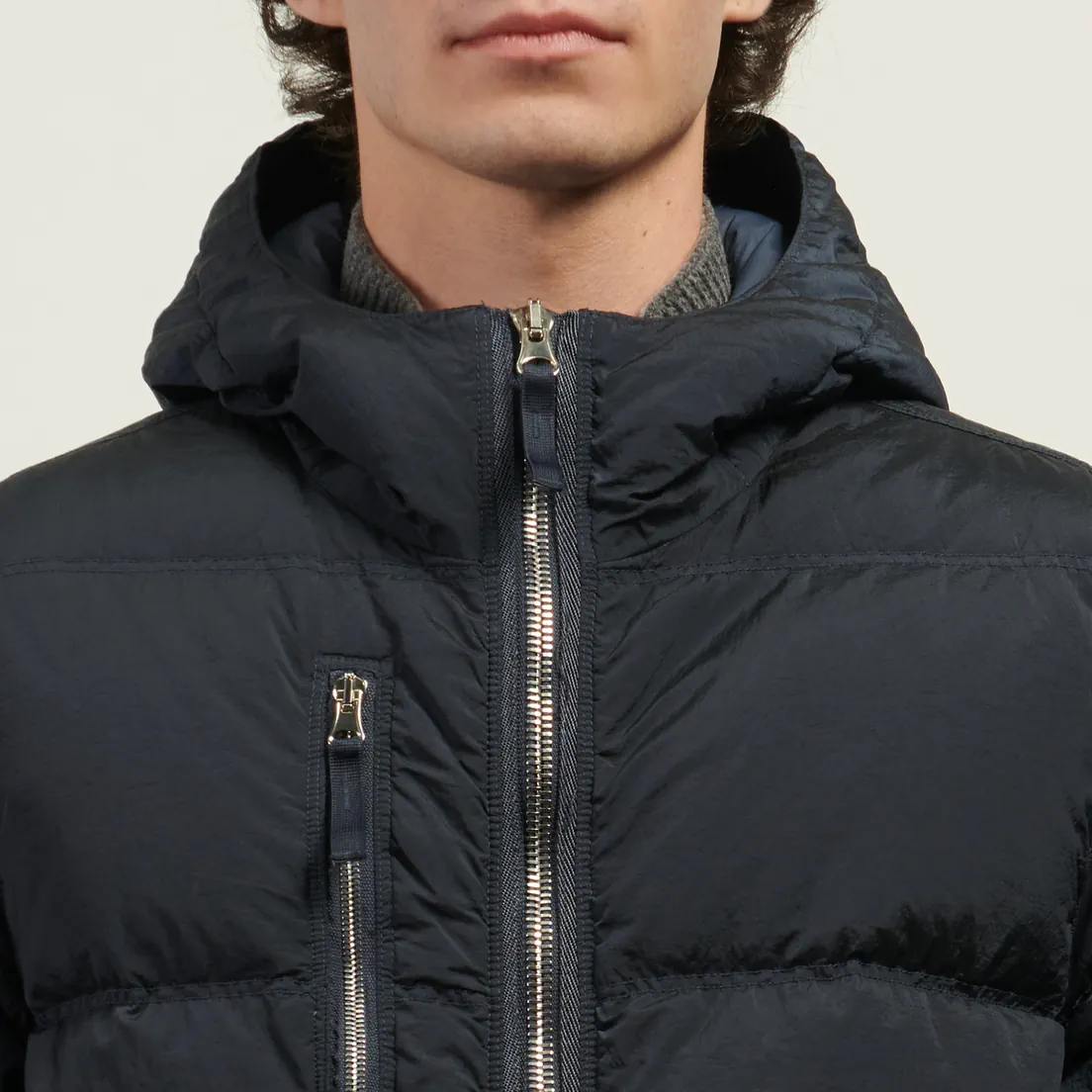 Stone Island Мужской пуховик Nylon Metal In Econyl Hooded