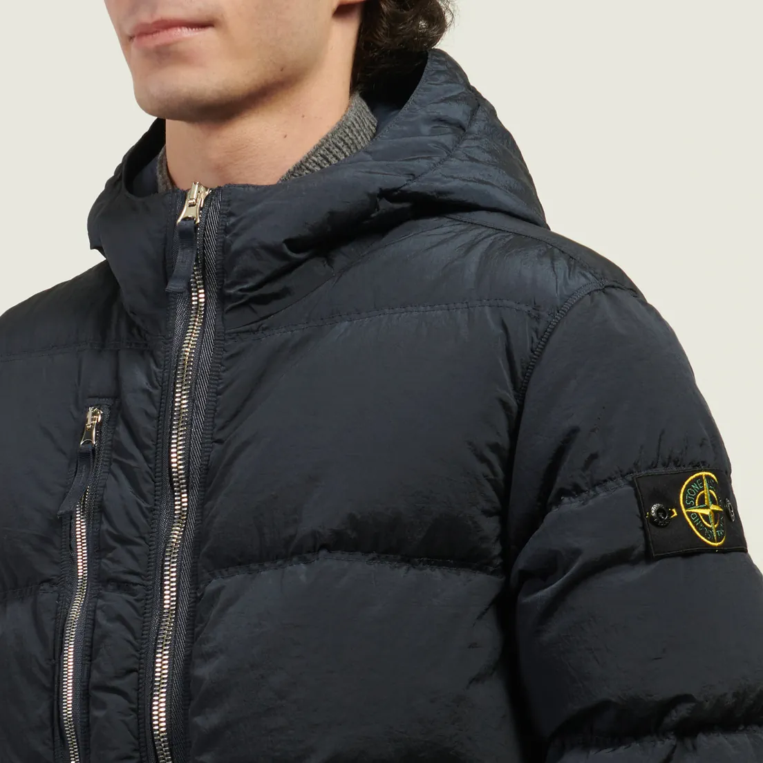 Stone Island Мужской пуховик Nylon Metal In Econyl Hooded