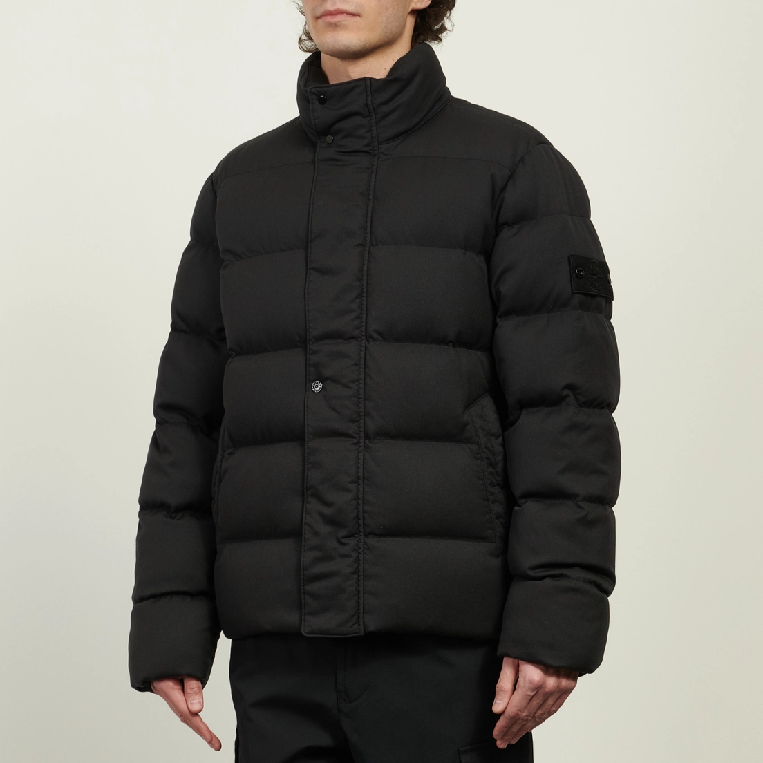 Stone Island Мужской пуховик Ghost Piece Twill Wool-TC