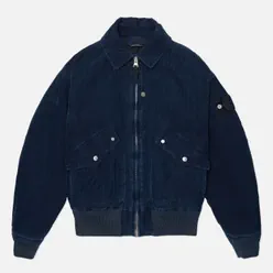 Stone Island Мужская куртка бомбер Indigo Micro Corduroy-Rinsed