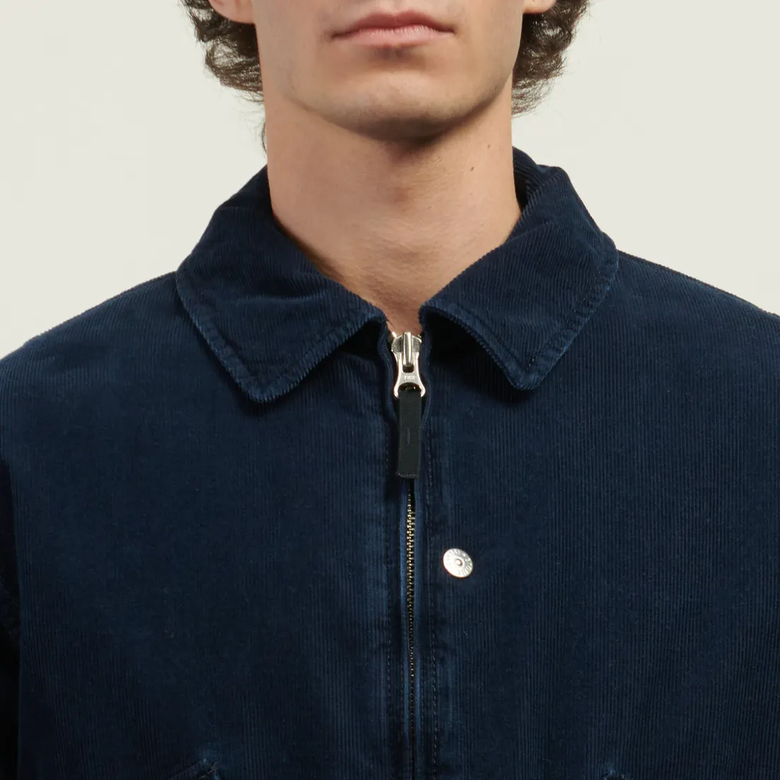 Stone Island Мужская куртка бомбер Indigo Micro Corduroy-Rinsed