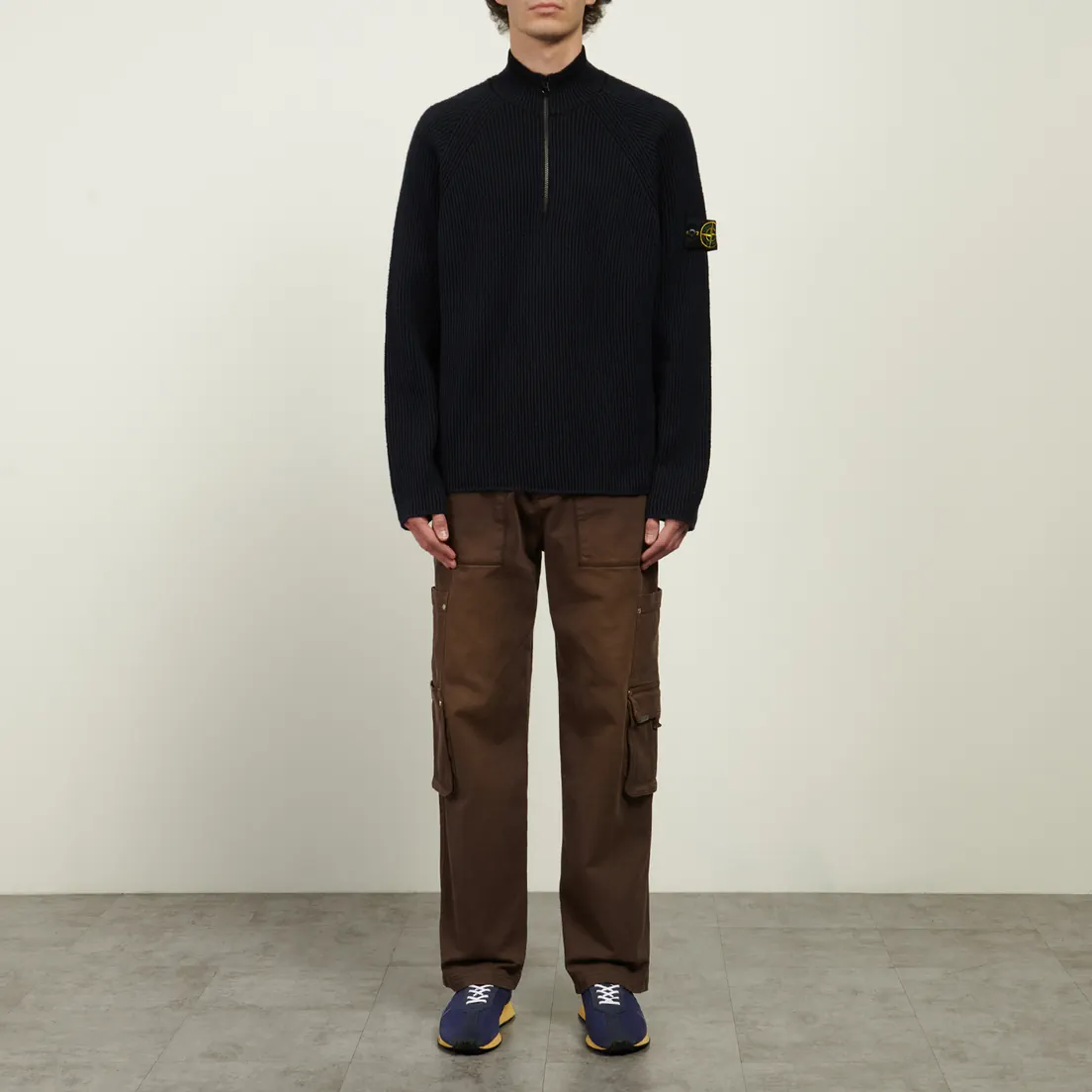 Stone Island Мужской свитер Vanise Full Rib RWS Wool Half-Zip