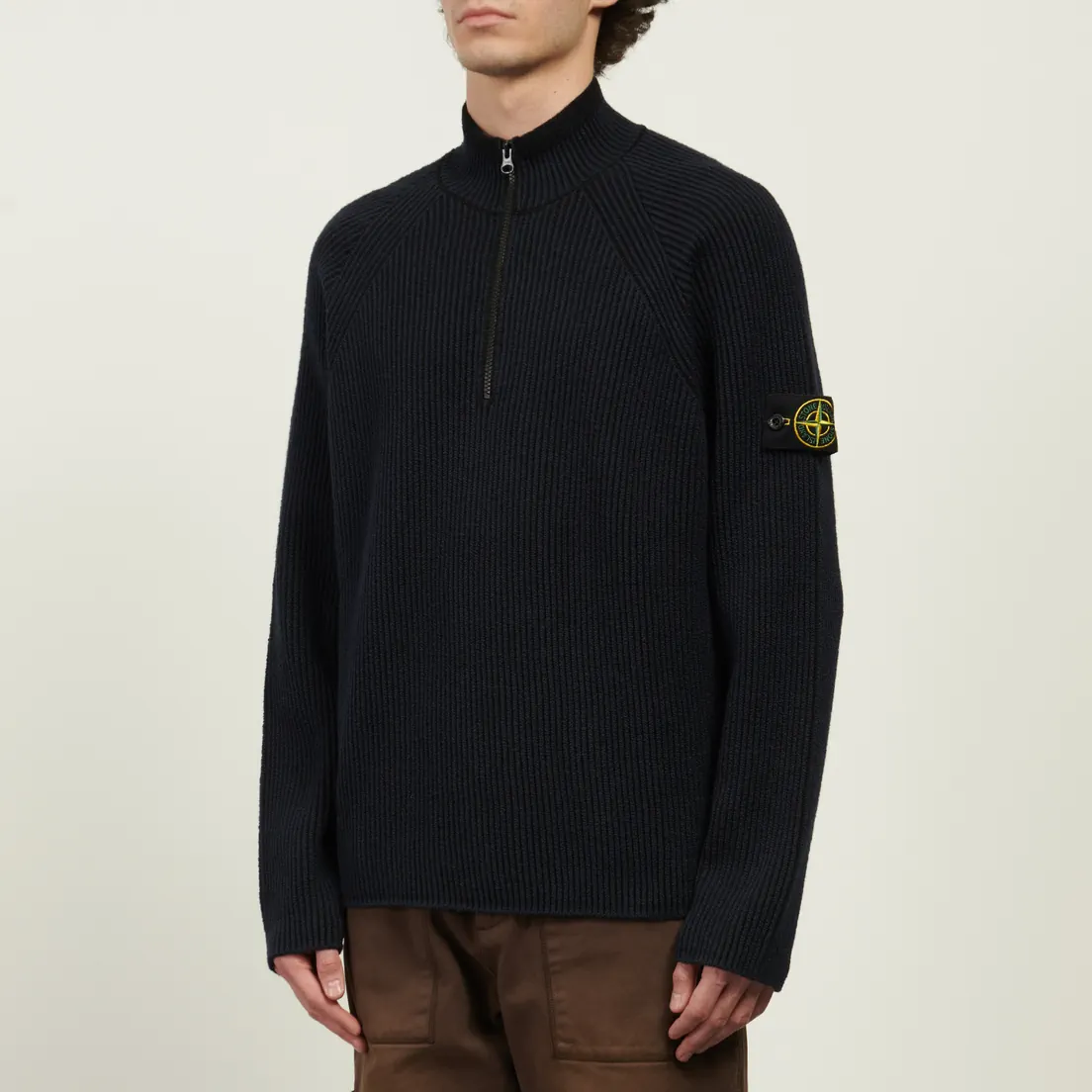 Stone Island Мужской свитер Vanise Full Rib RWS Wool Half-Zip