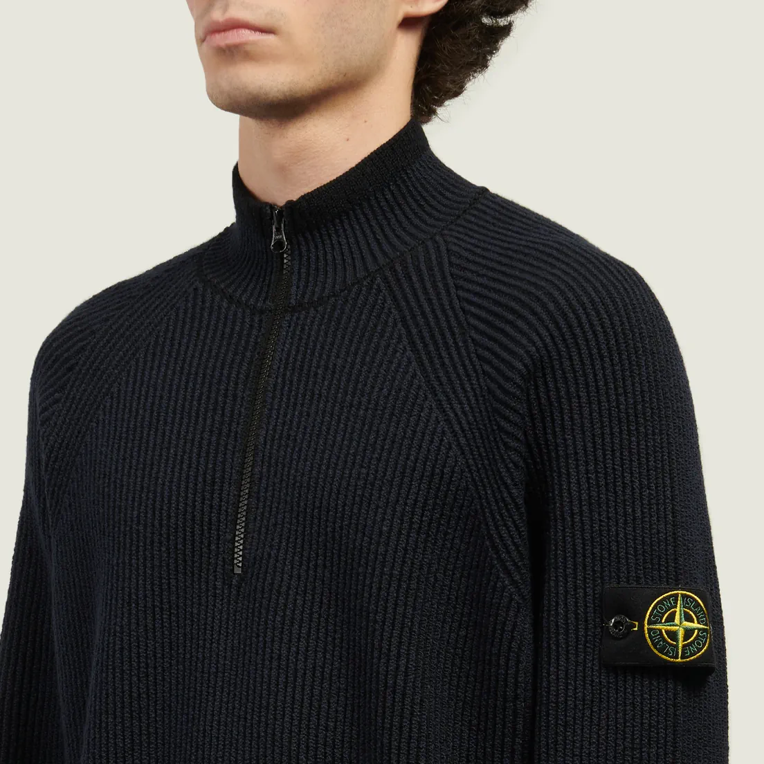 Stone Island Мужской свитер Vanise Full Rib RWS Wool Half-Zip