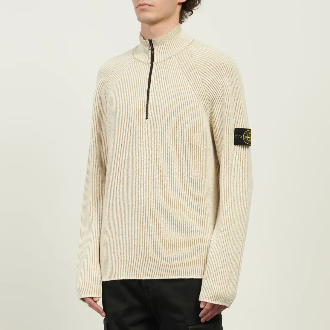 Stone Island Мужской свитер Vanise Full Rib RWS Wool Half-Zip
