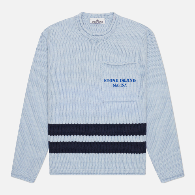 Мужской свитер Stone Island Marina Stripe-Detail Crewneck