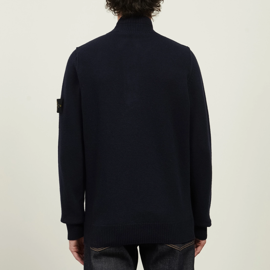 Stone Island Мужской свитер Lambswool Half-Zip