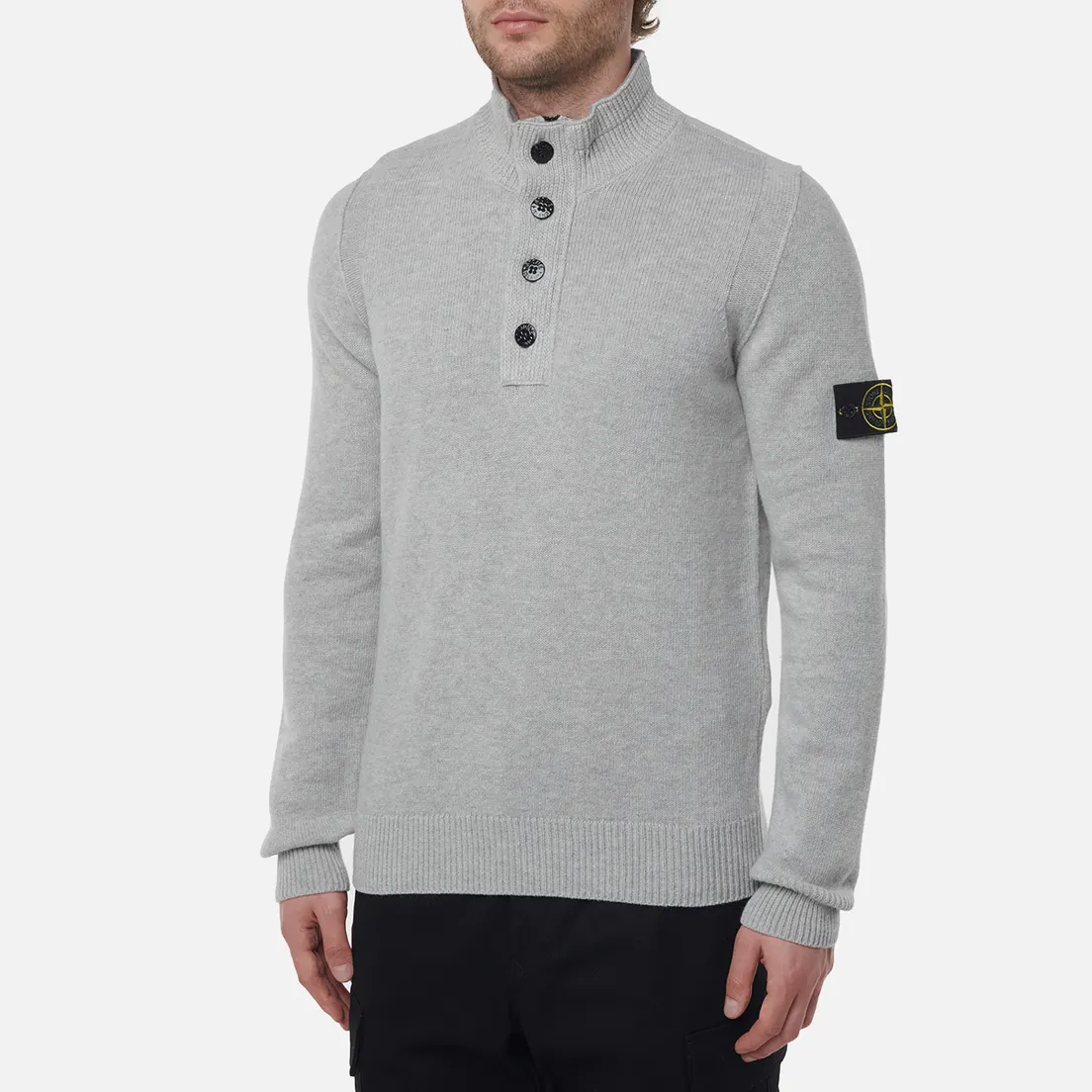 Stone Island Мужской свитер Lambswool Half-Zip