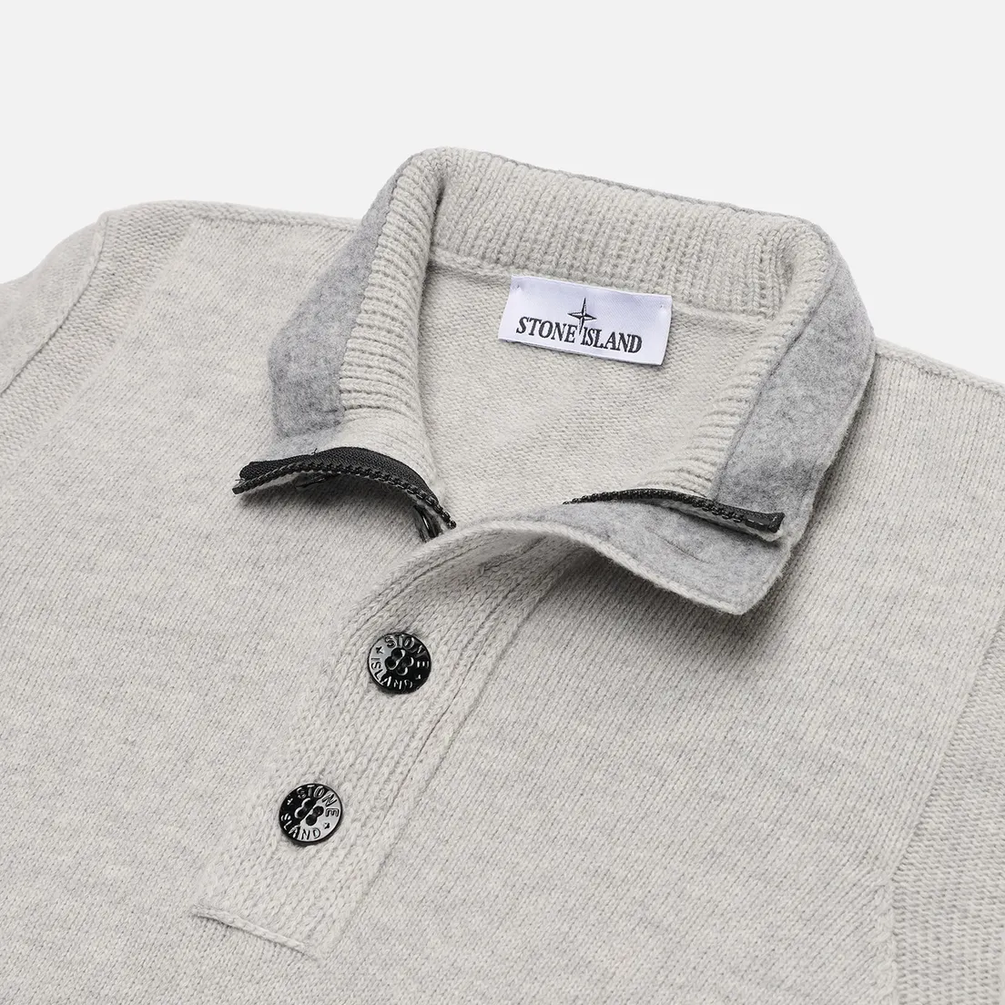 Stone Island Мужской свитер Lambswool Half-Zip