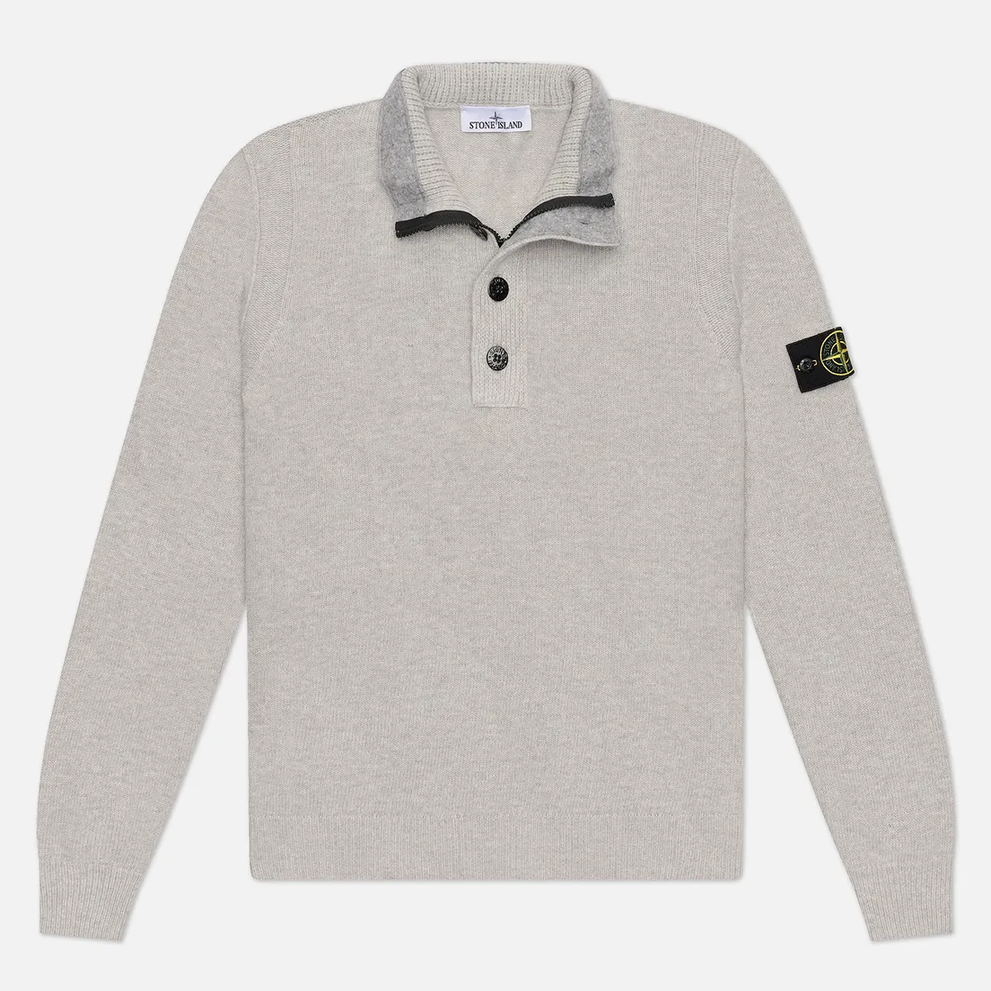 Stone Island Мужской свитер Lambswool Half-Zip