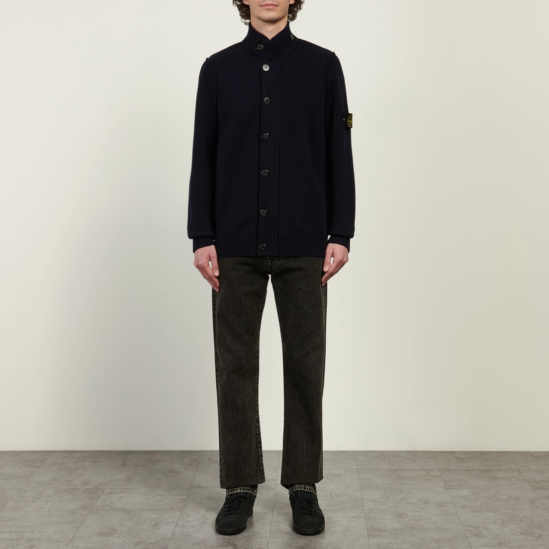 Stone Island Мужской свитер Lambswool Button-Up
