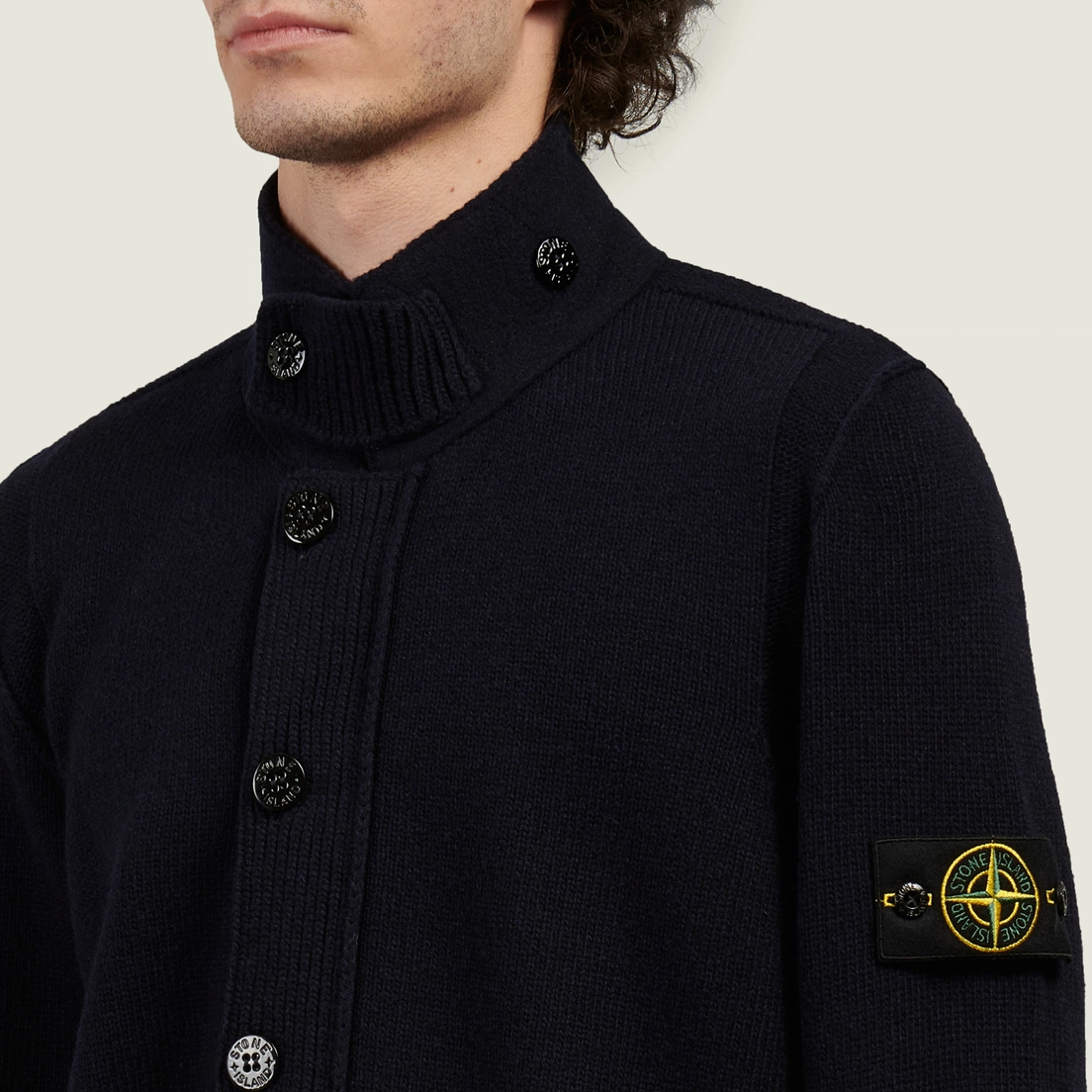 Stone Island Мужской свитер Lambswool Button-Up
