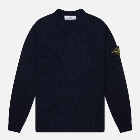 Мужской свитер Stone Island Fancy Yarn Mouline Wool, цвет синий, размер L