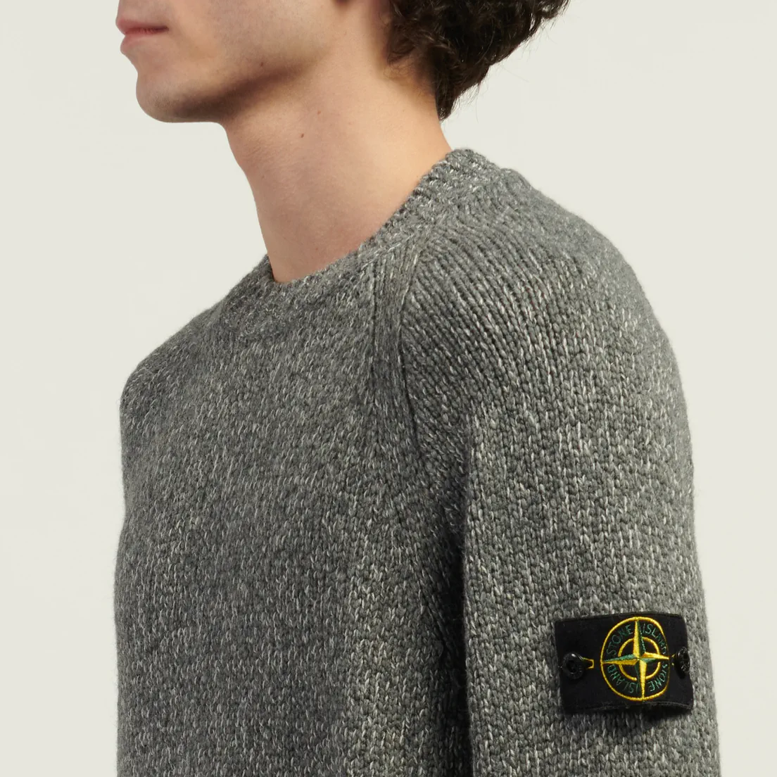 Stone Island Мужской свитер Fancy Yarn Mouline Wool