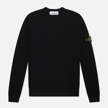  Мужской свитер Stone Island Full Rib RWS Wool, цвет чёрный, размер L