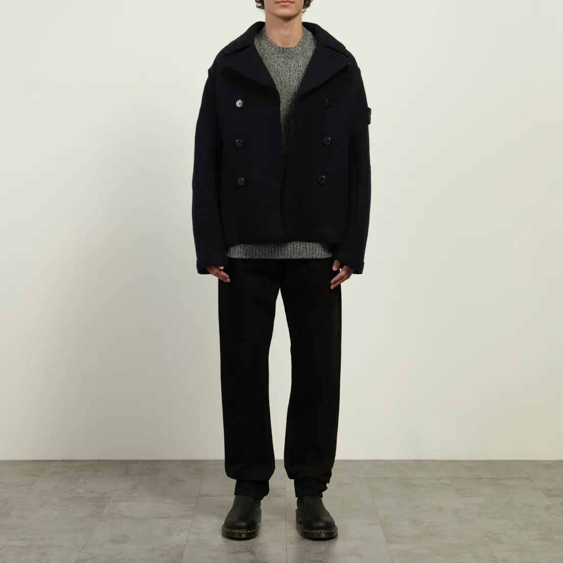 Stone Island Мужское пальто Felted RWS Wool